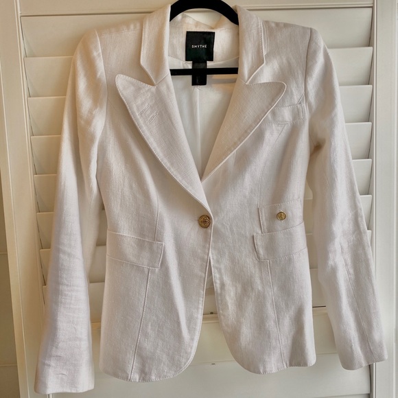 smythe white blazer
